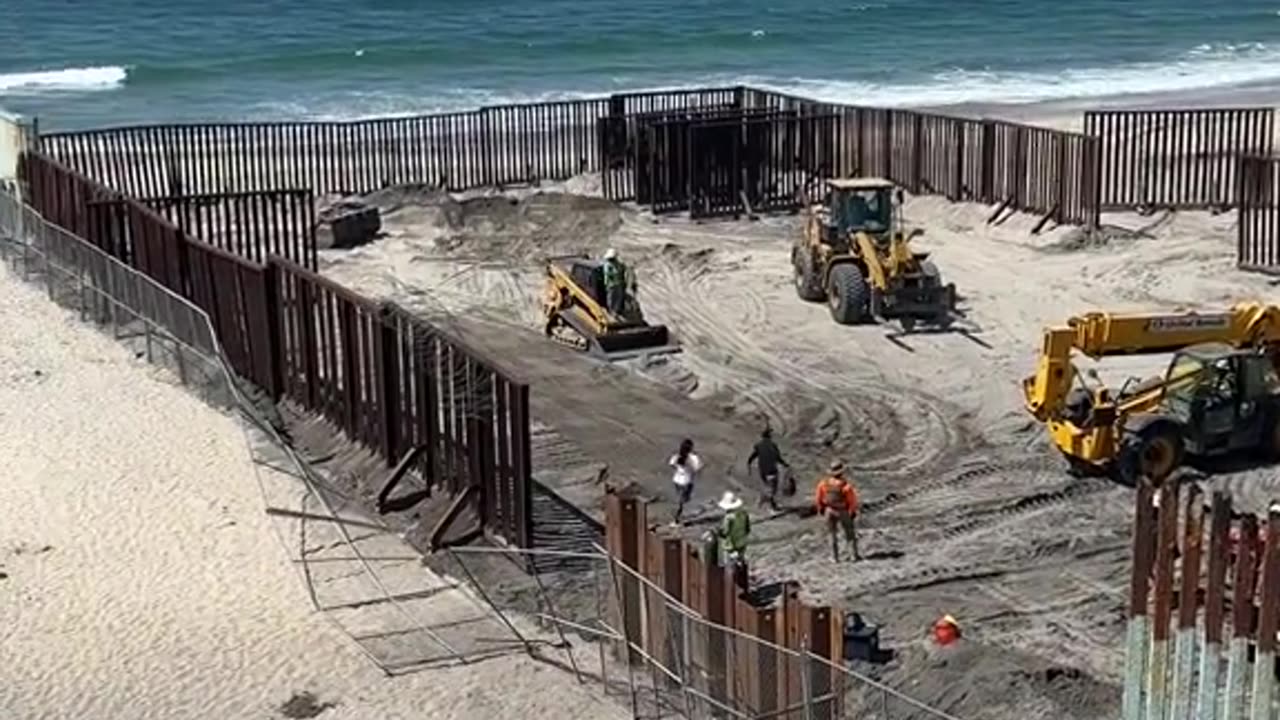 San Diego Mexican ocean border fence. 09/26/2023
