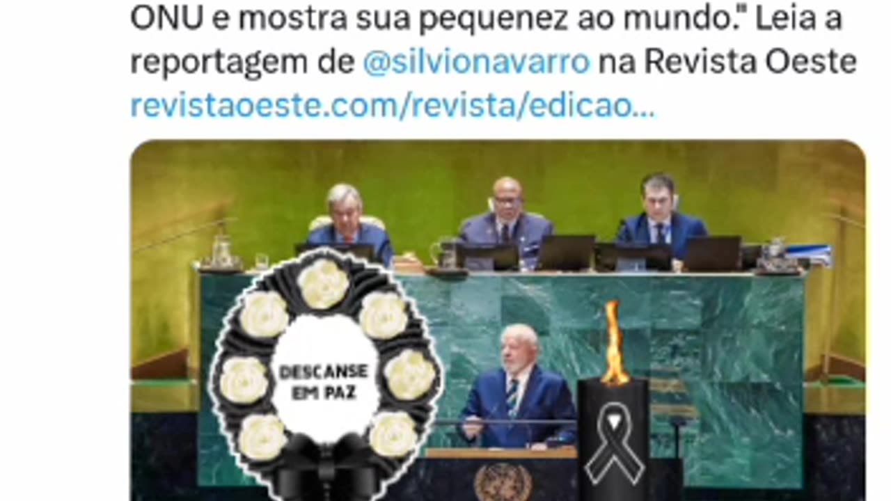 ONU CHAMA LULA DE ANALFABETO POLÍTICO, E QUEBRA VOTO 🗳️. É UM TERRORISTA !