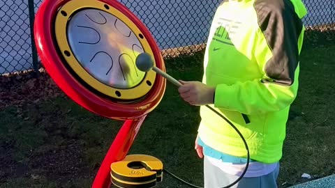 Steel drum at playground 🎼