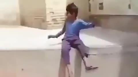 Indian boy stunt