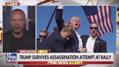 Dan Bongino reacting to secret service failure at Trump shooting