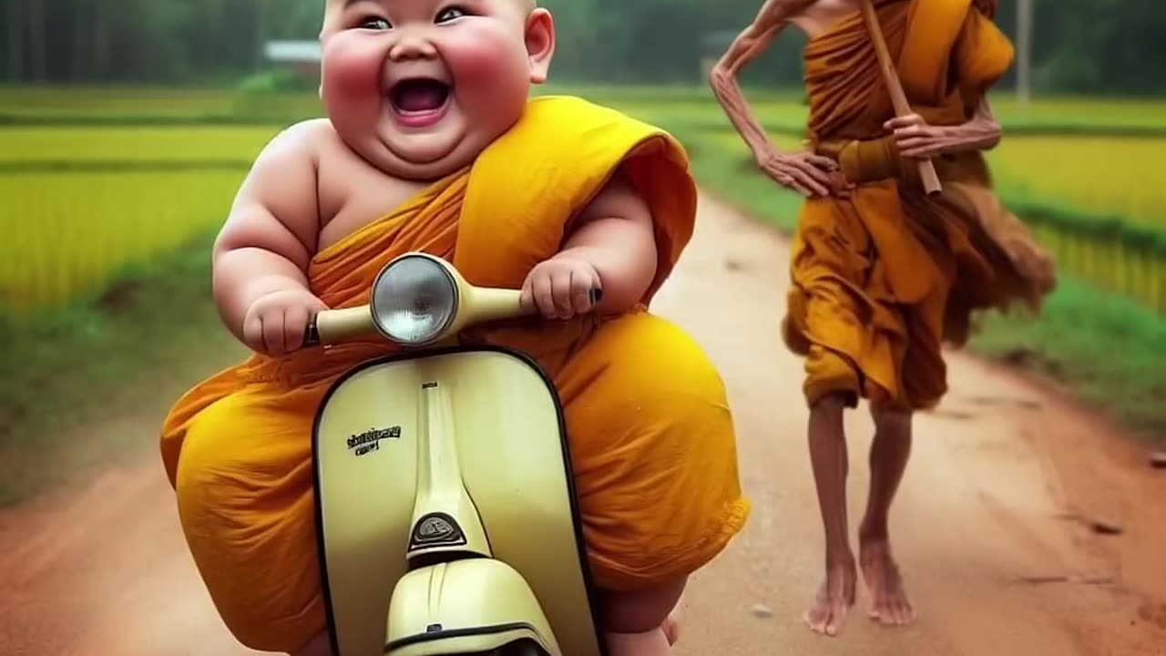 little monk so cute🥳