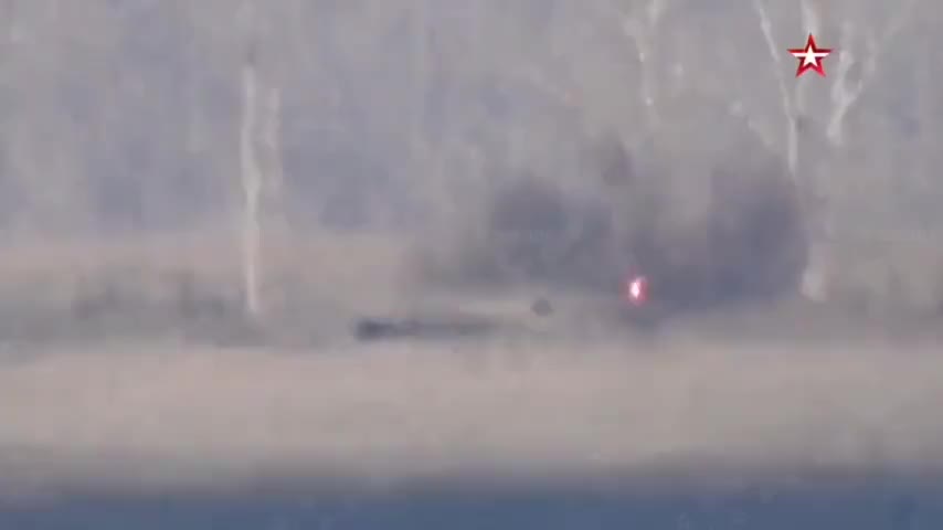 Footage of DPR troops using an anti-tank guided missile (ATGM) on a Ukrainian position.