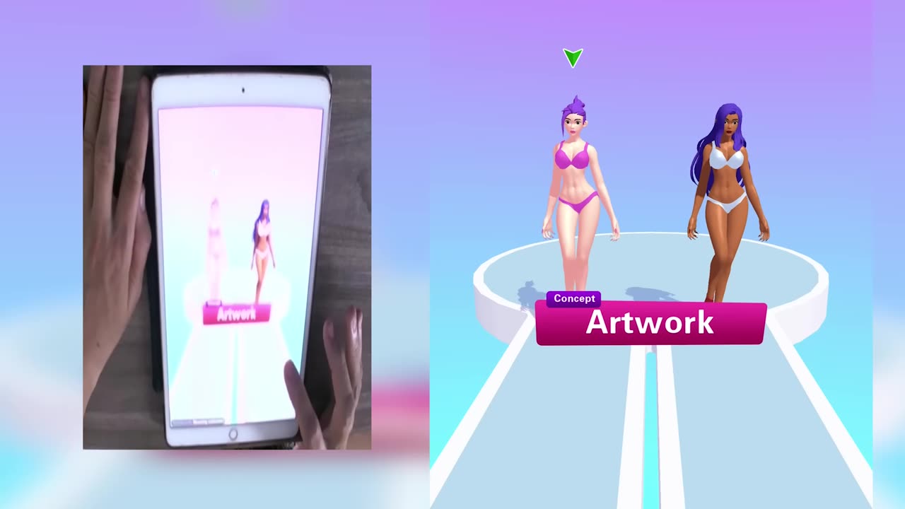 Mobile gameplay, Girl Run Funny Games New Levels