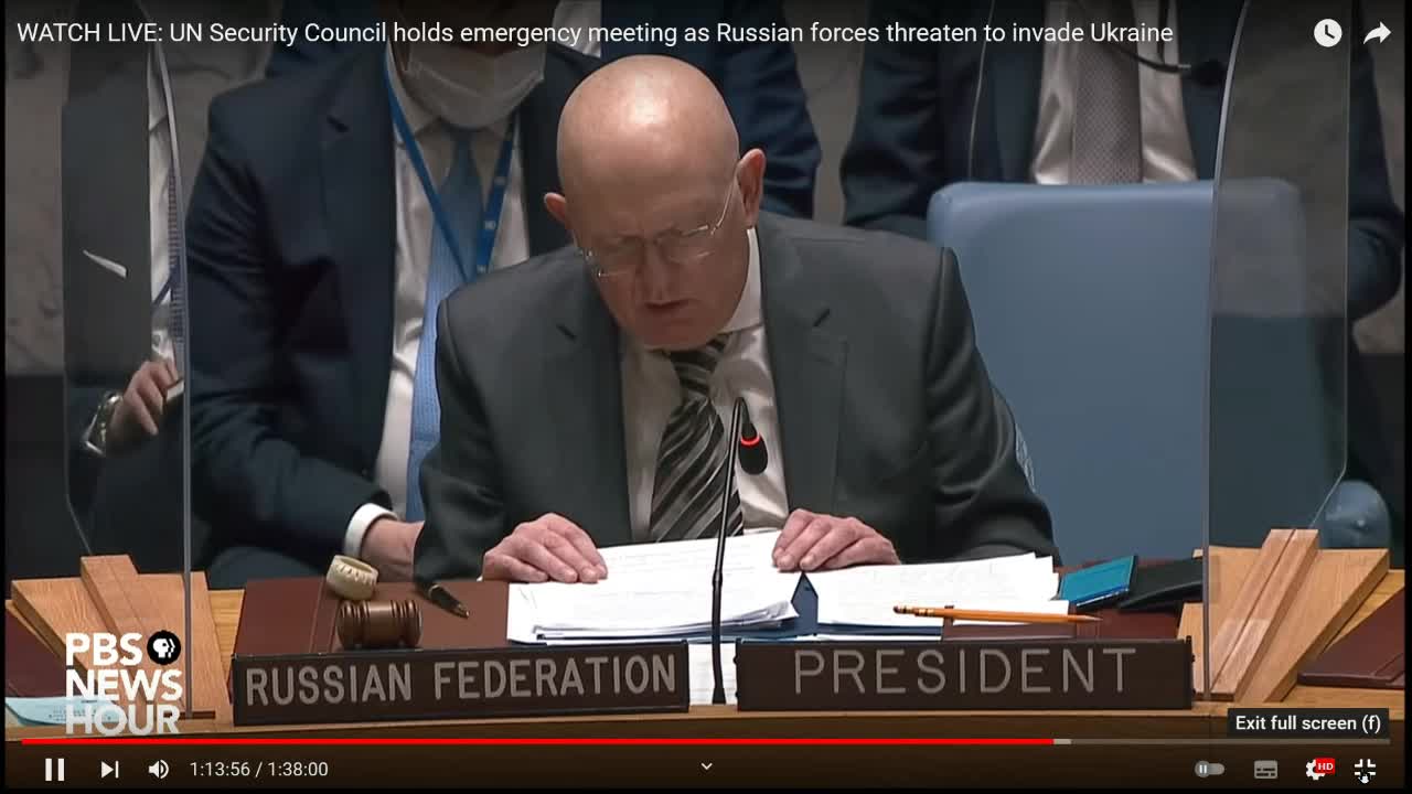 Russia's Speech At The UN Security Council's Emergency Meeting