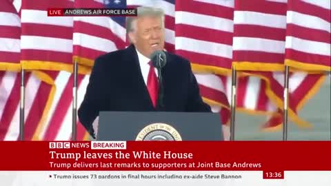 Donald Trump last speech of White House