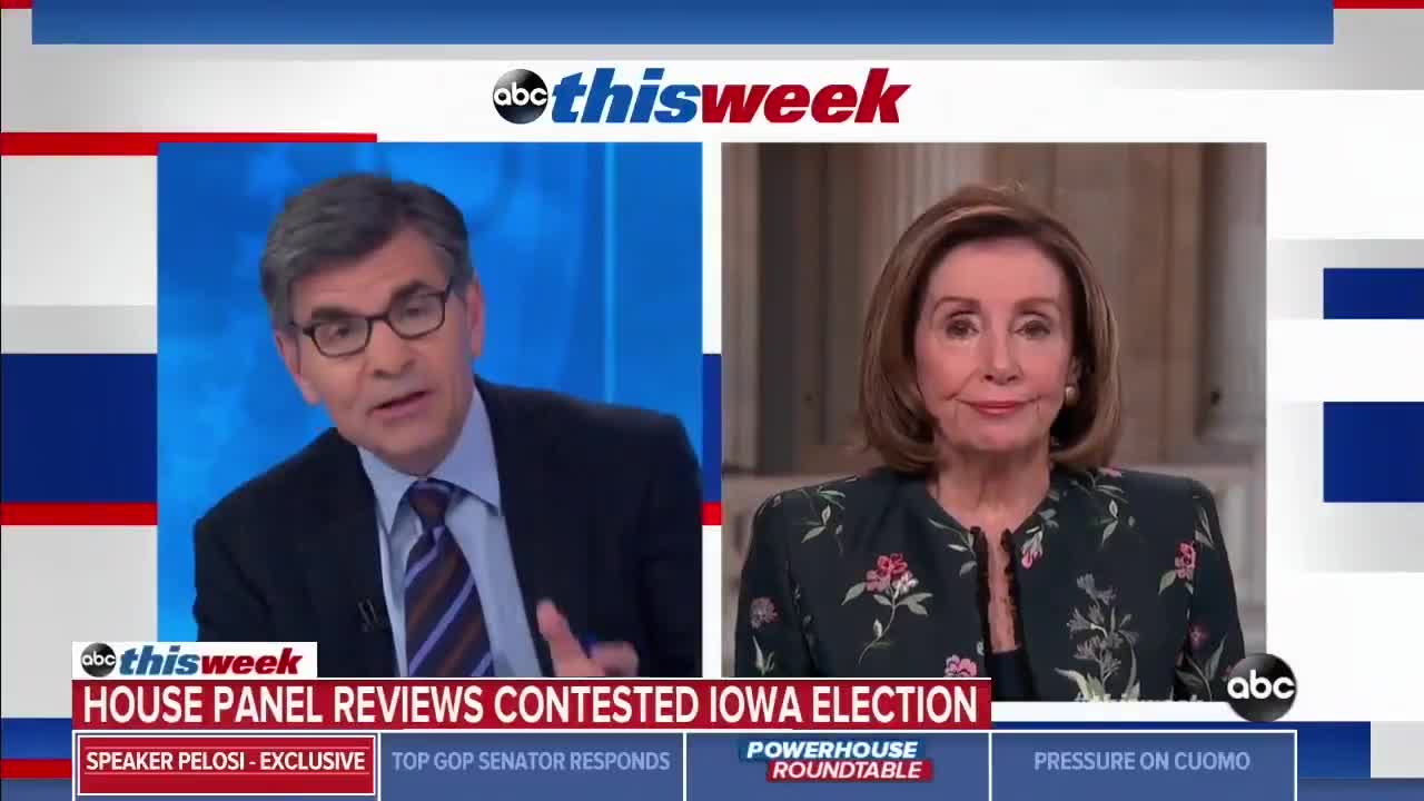 Stephanopoulos asks Pelosi why she's trying to steal an election