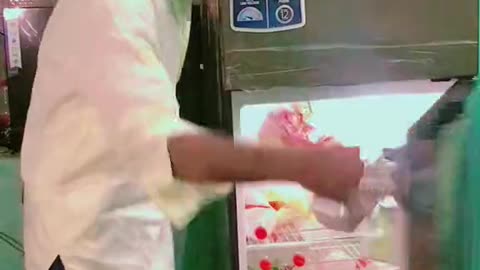 Refrigerator full of cold drink