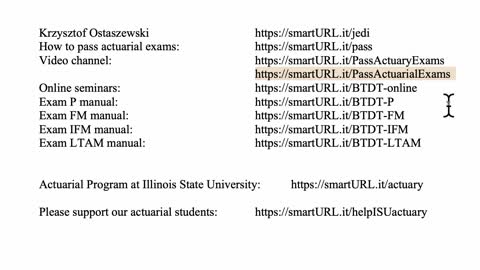 Exam LTAM exercise for May 11, 2021