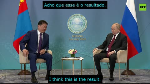 Putin se reúne com presidente da Mongólia durante cúpula da OCS