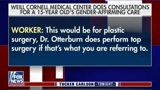 Tucker reacts to phone call to hospital inquiring about transgender surgery for teen