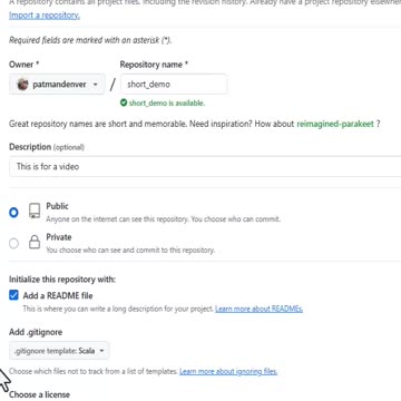 github: How to create a project