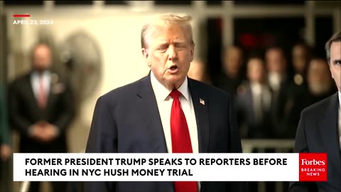 BREAKING NEWS: Trump Blames Biden For Antisemitism On College Campuses Outside NYC Hush Money Trial