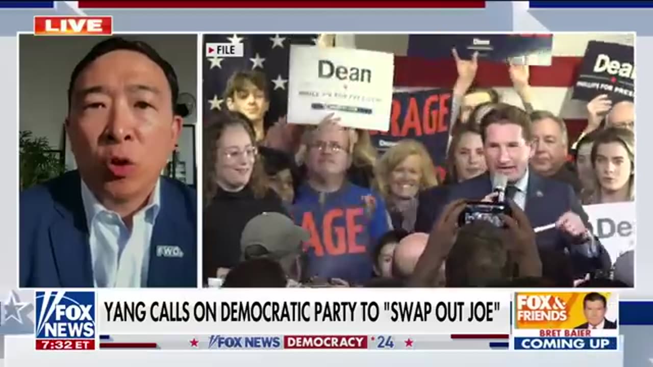 Andrew Yang- 'Dam about to break' on Dems urging Biden to step aside Fox News