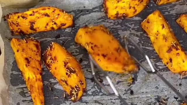 Perfect crispy sweet potato wedges!