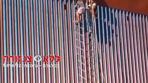 Climbing The Frontier Wall to America By Military Aged Men *1min