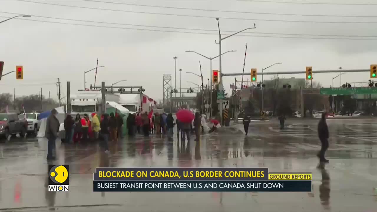 Truckers' Protest: Demonstrators continue to occupy key US-Canada bridge| Latest English News |