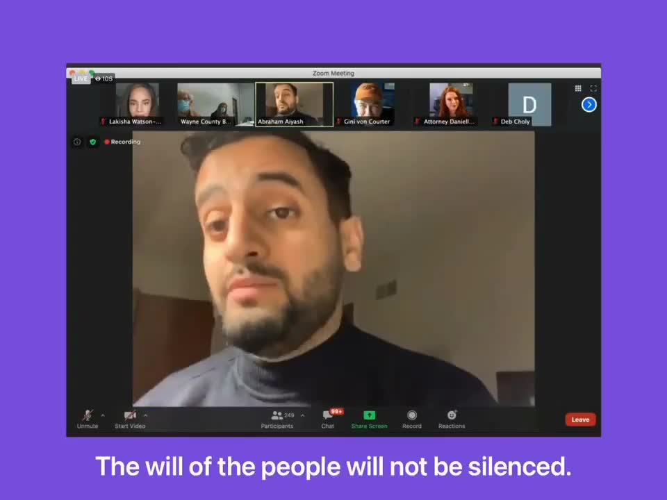 Democrat Abraham Aiyash threatened Monica Palmer's children on zoom