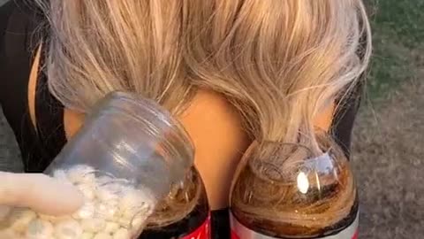 what the coke and mentos does to the HAIR