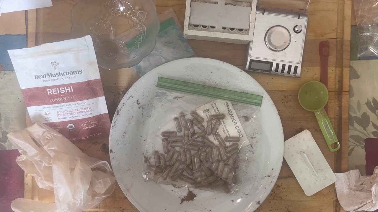 Making Reishi mushroom capsules with The Capsule Machine from @midwestgrowkits