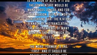 Bible Verse Commentary - The Book of Acts 1:1