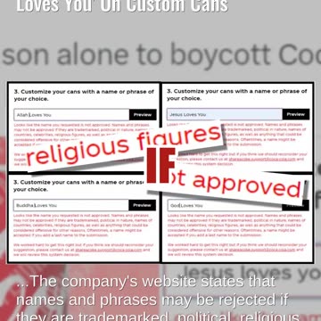 Fact Check: Coca-Cola Does NOT Allow 'Allah Loves You' Or 'Jesus Loves You' On Custom Cans