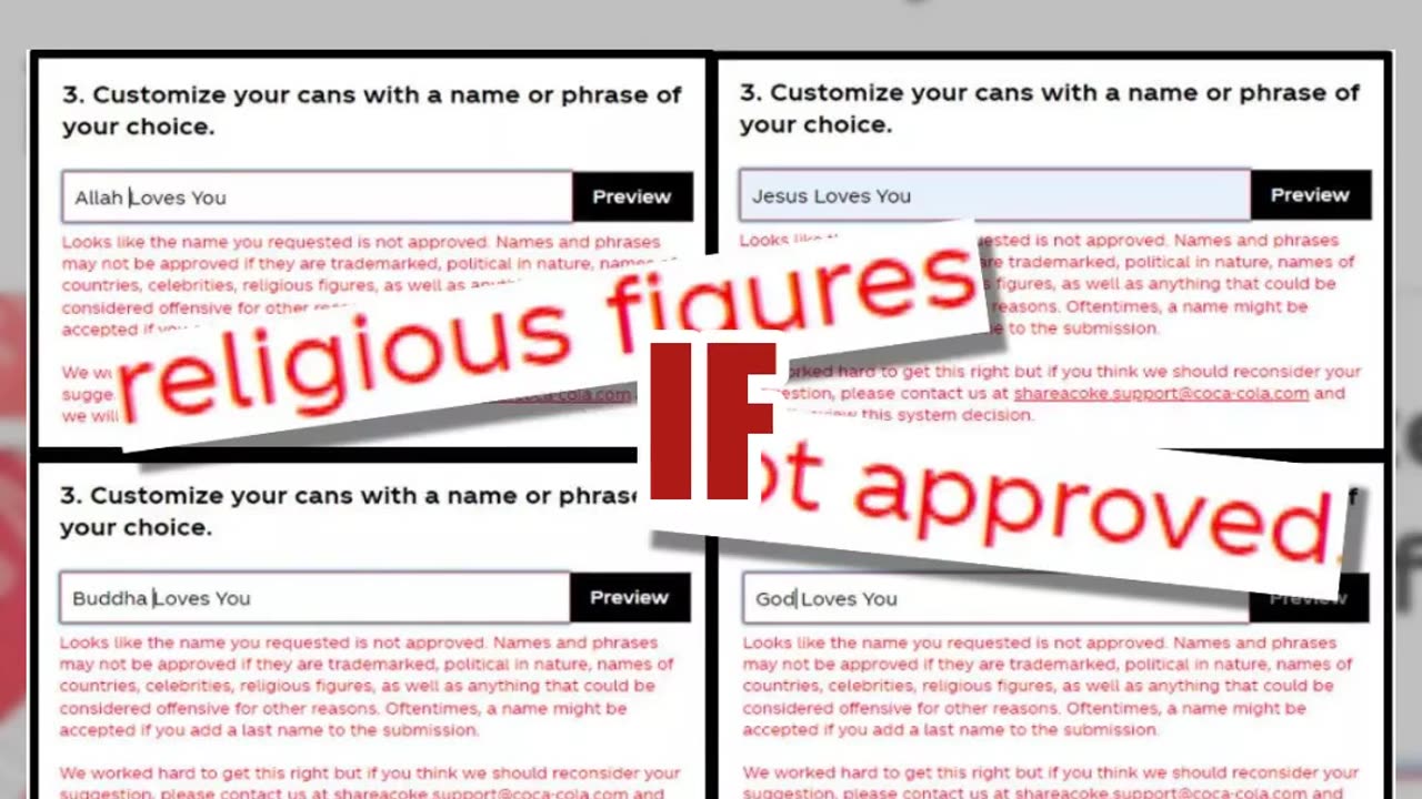 Fact Check: Coca-Cola Does NOT Allow 'Allah Loves You' Or 'Jesus Loves You' On Custom Cans