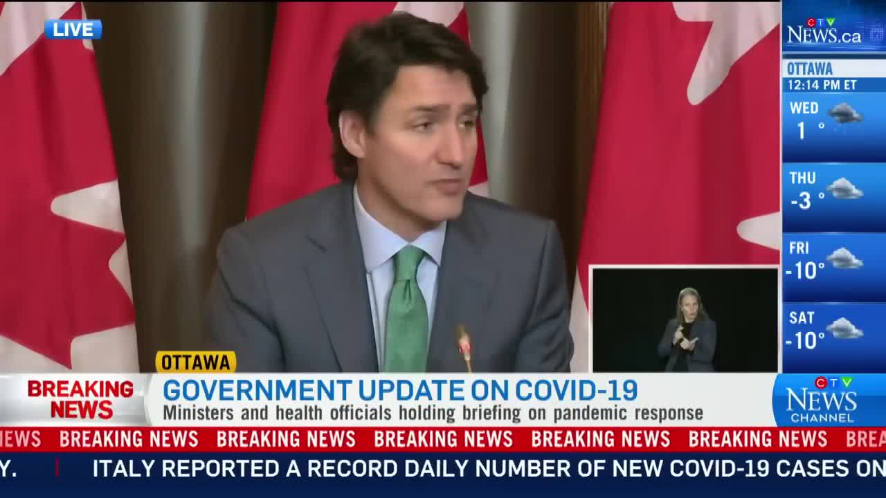 Prime Minister Justin Trudeau gives an update on the COVID-19 pandemic | APTN News