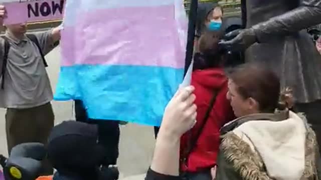 Trans Rights Activists Manhandle Lone Woman