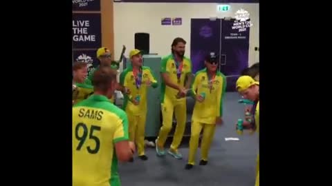 Team Australia win the match world cup and celebrate😂😂