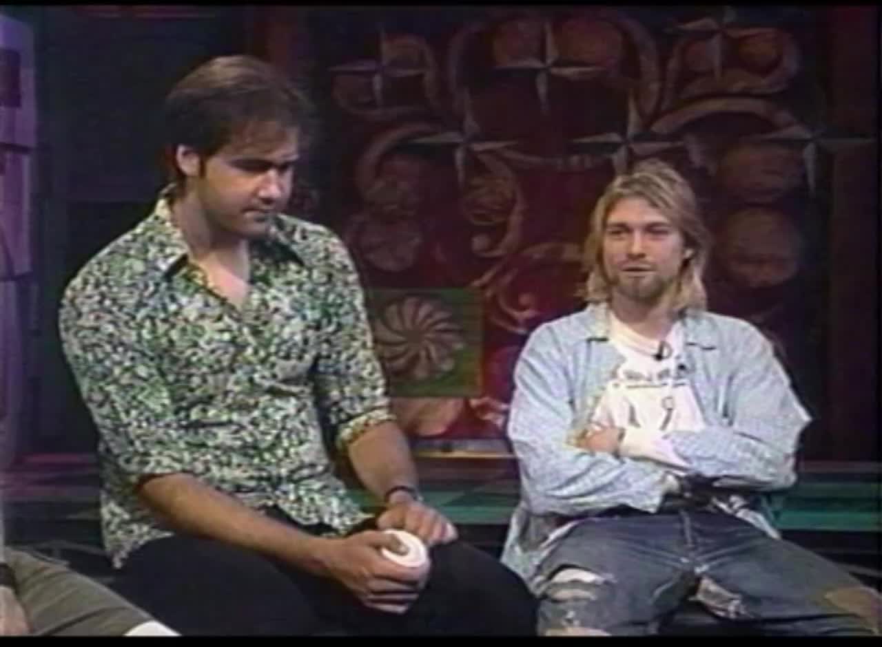 Nirvana Kurt Kobain interview - MTV Video Music Awards, Los Angeles, CA, US 02.09.1993