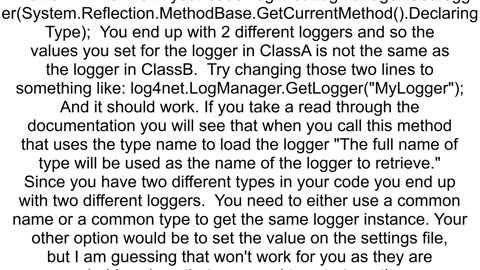 Declare log4net variables globally and use them across all class files