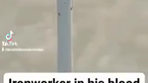 A man who climbed to the top of a mountain