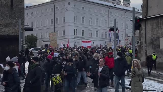 Protest in Salzburg, Austria 28.11.2021