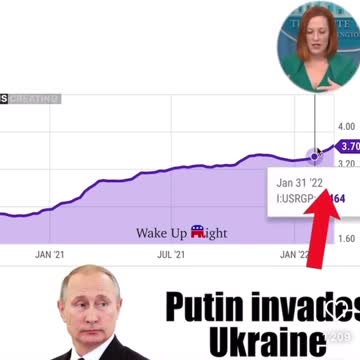 Our USA LYING Press Secretary, Blaming Gas Prices on Russia - Not Biden & The Green New Deal