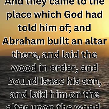 "Binding of Isaac: Genesis 22:9"