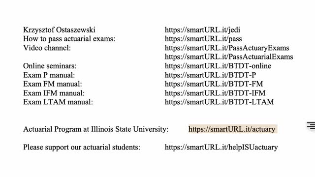 Exam LTAM exercise for August 15, 2021