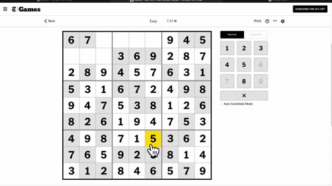 Sudoku 2023-05-29 easy