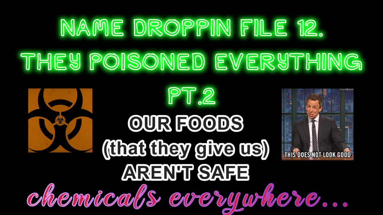 Name Droppin File 12 - "They still poison everything and we still consume!"