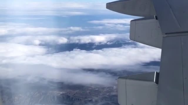 View Of a Sky From An Airplane's Window