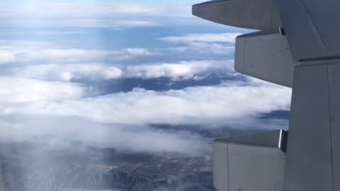 View Of a Sky From An Airplane's Window