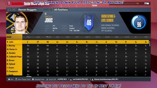 Simulating the 2023 NBA Season BUT there are NO CONFERENCES! 1-16 Seed Playoff on 2K