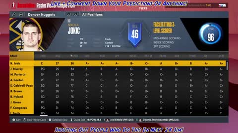 Simulating the 2023 NBA Season BUT there are NO CONFERENCES! 1-16 Seed Playoff on 2K