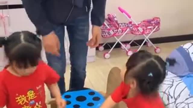 two cute little sister