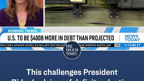 U.S. to be $400B more in debt than projected