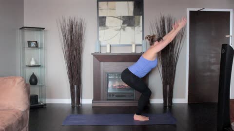 yoga pose - chair pose side