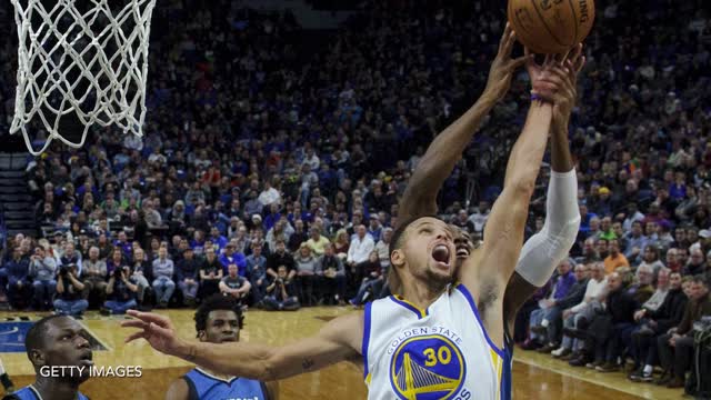Gorgui Dieng EMBARRASSES Steph Curry with SAVAGE Block