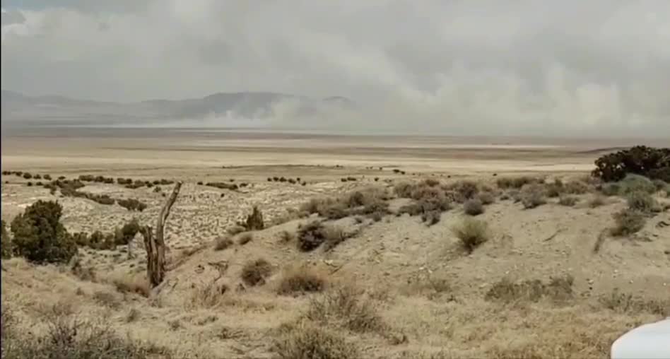 Sandstorm stirring in the West Desert, Utah