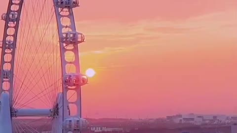 Ferris wheel at sunset