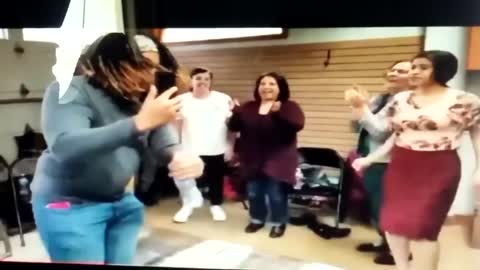 fake worship dance in garage
